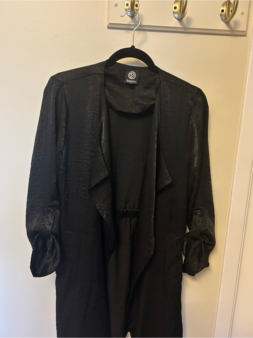 bobeau Satin Waterfall cardigan/ Jacket - Picture 3 of 4
